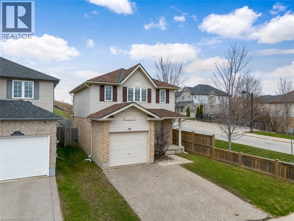 A house with a garage is for sale.