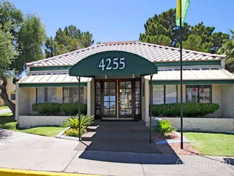 The building number is 4255 and it is a green colored building.
