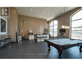 A pool table is in the middle of a room with a tv and a plant.
