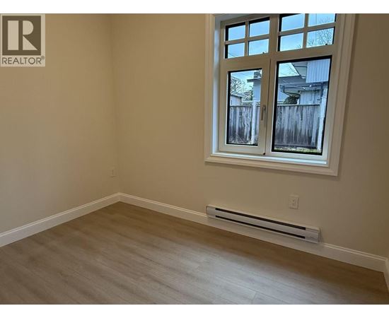 A room with a window and a door is for sale.