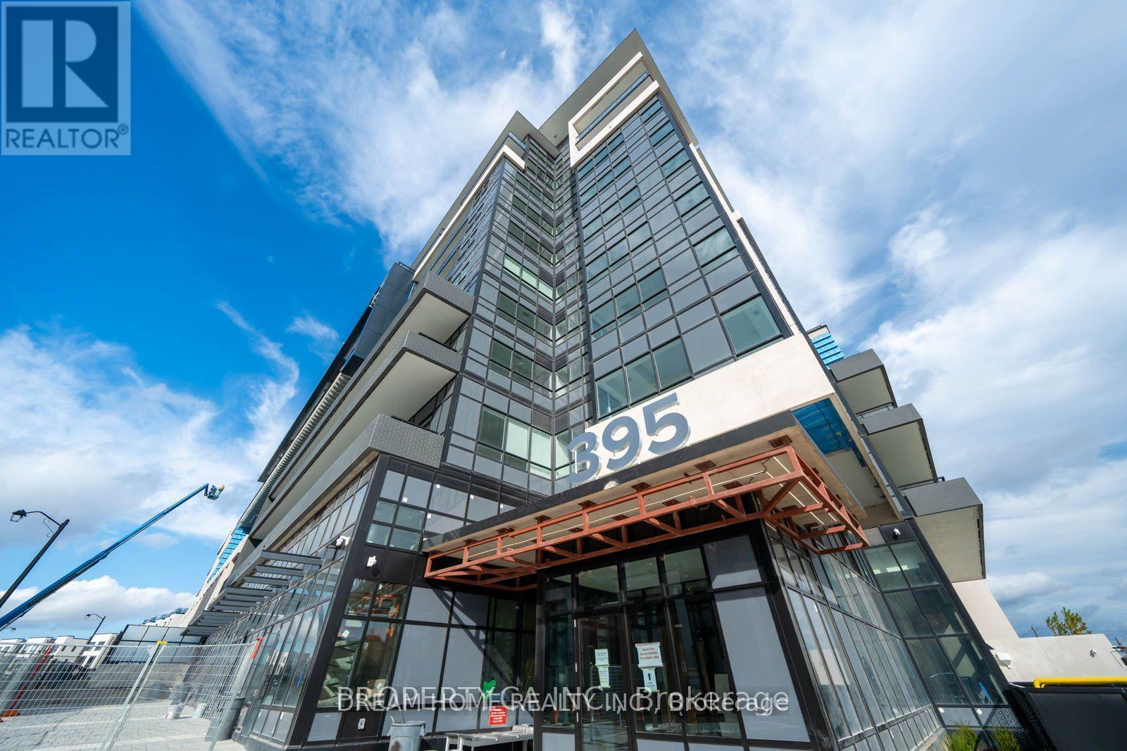 A modern building with the number 195 on it.