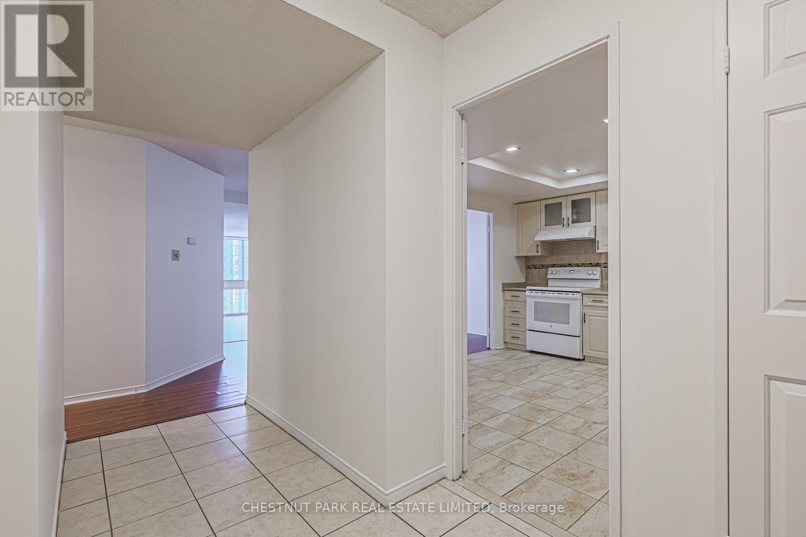 A real estate listing photo of a kitchen area.