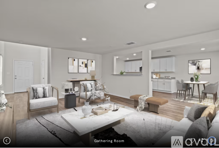 A modern living room with a large couch and a coffee table.