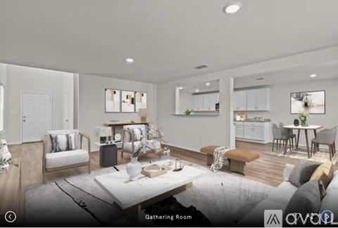 A modern living room with a large couch and a coffee table.