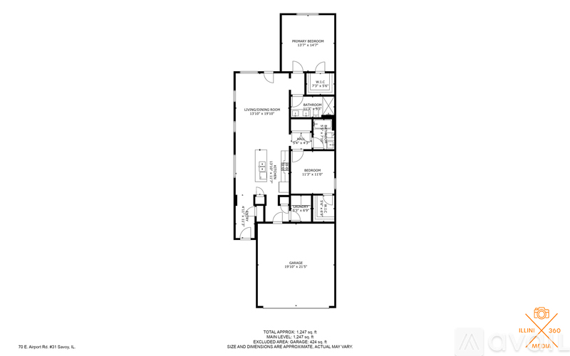 A floor plan of a building with multiple rooms and dimensions.