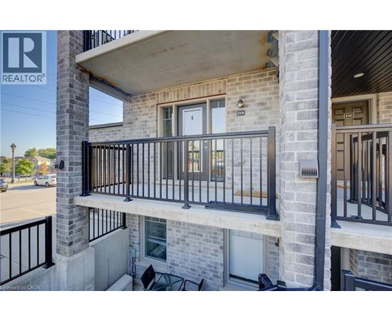A balcony of a building with a REALTOR® logo.
