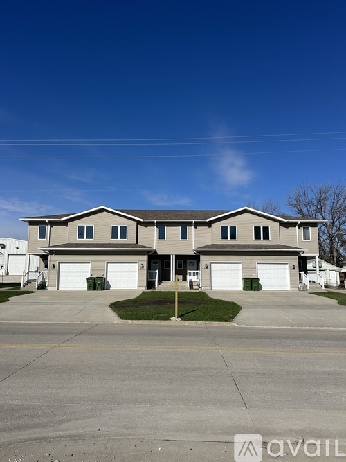 A large house with a garage is available for rent.