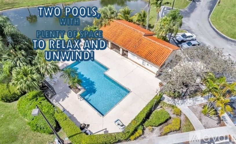 Two pools with plenty of space to relax and unwind.