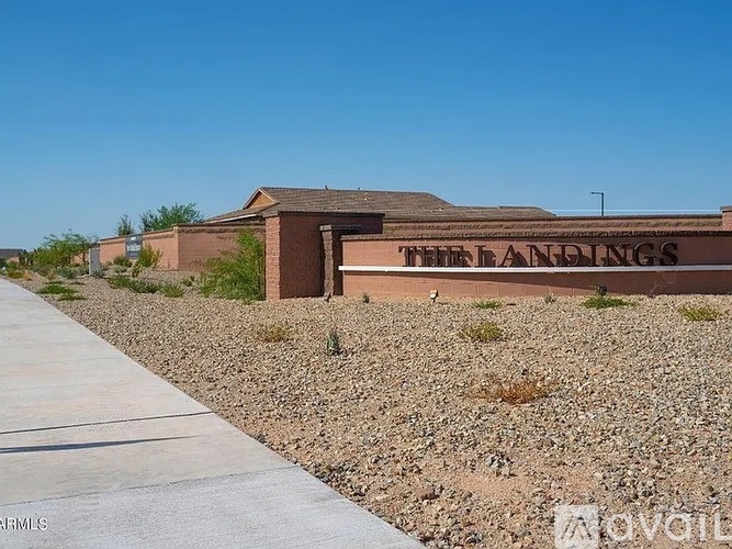 A building with the words "The Landings" on it.