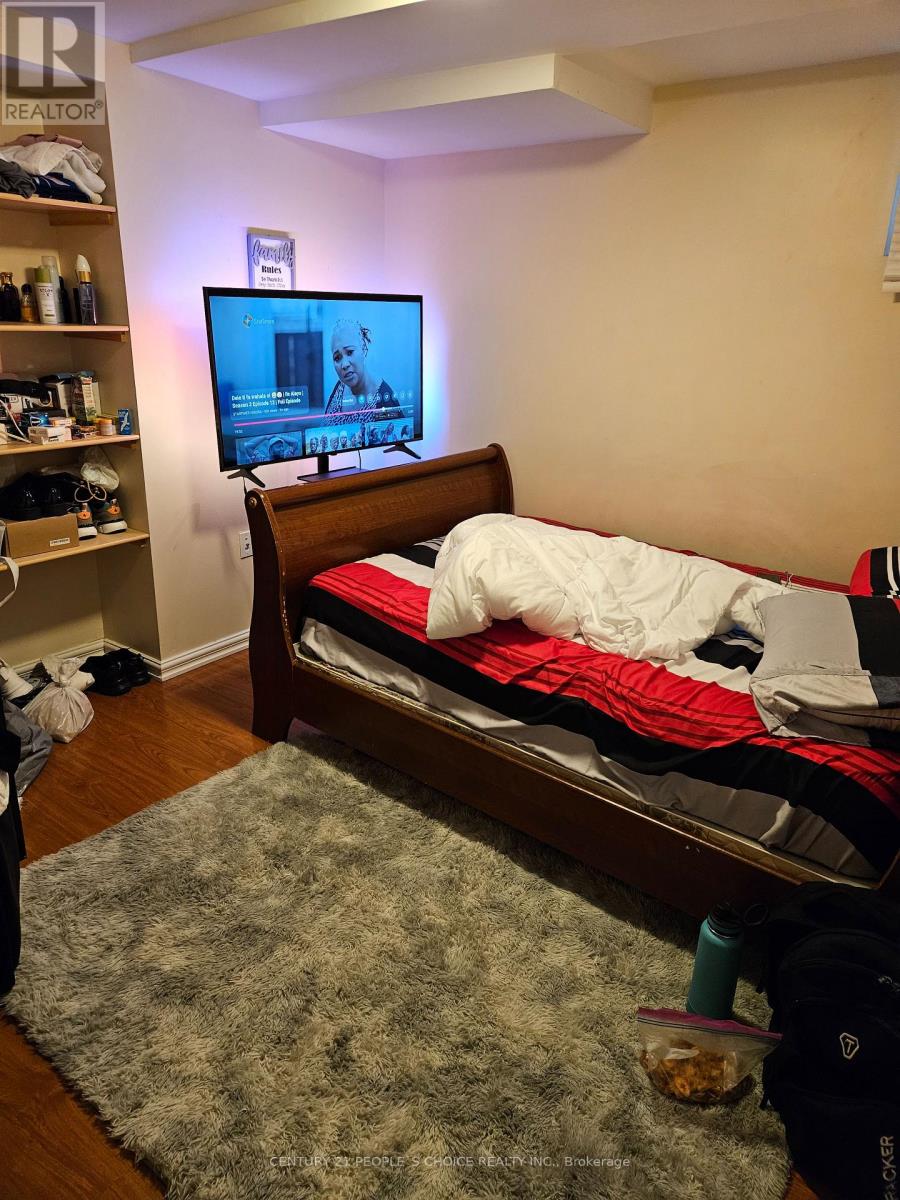 A bedroom with a bed, a television, and a rug.