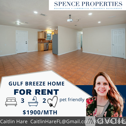 A Spence Properties sign is displayed in a home for rent.
