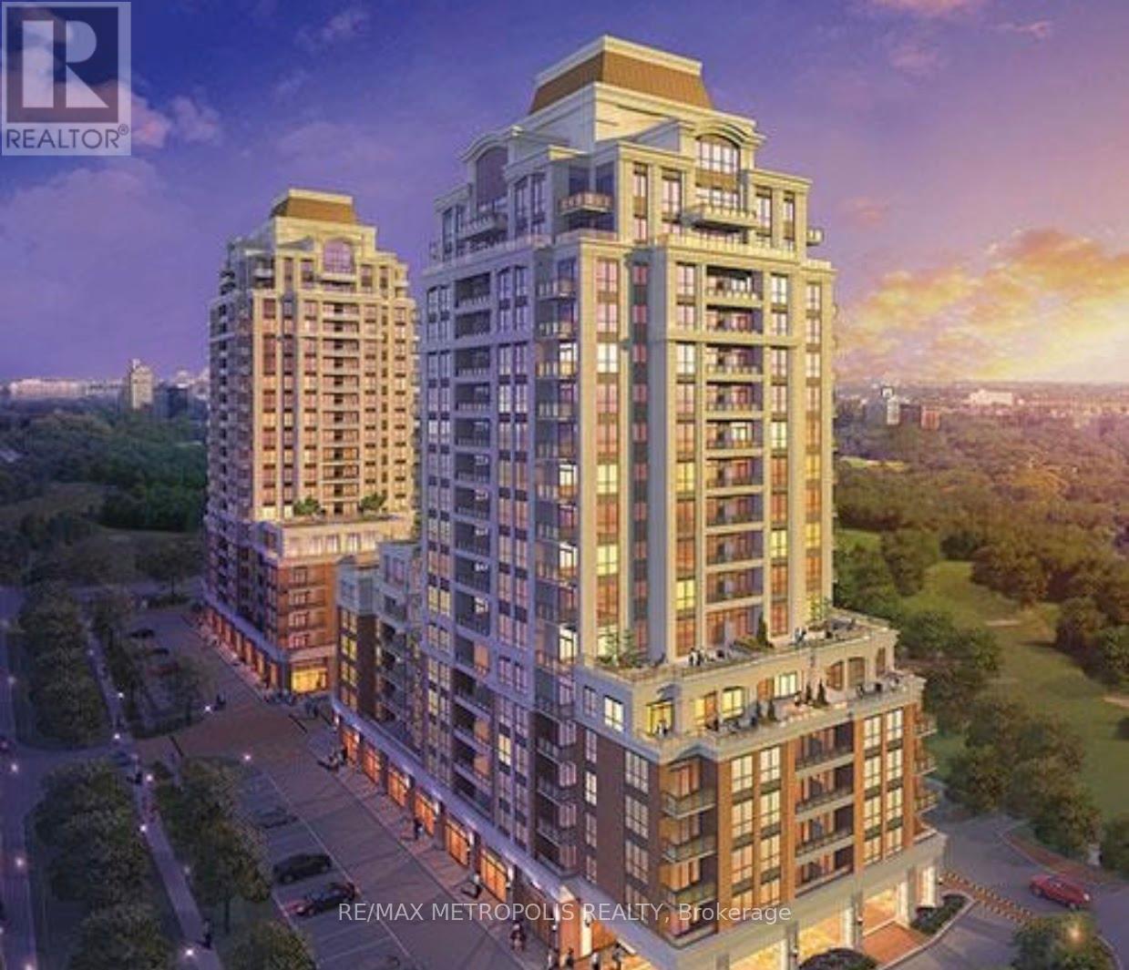 A rendering of a multi-story residential building with the RE/MAX Metropolitan Realty logo on it.