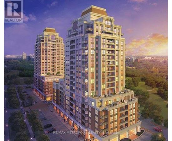 A rendering of a multi-story residential building with the RE/MAX Metropolitan Realty logo on it.