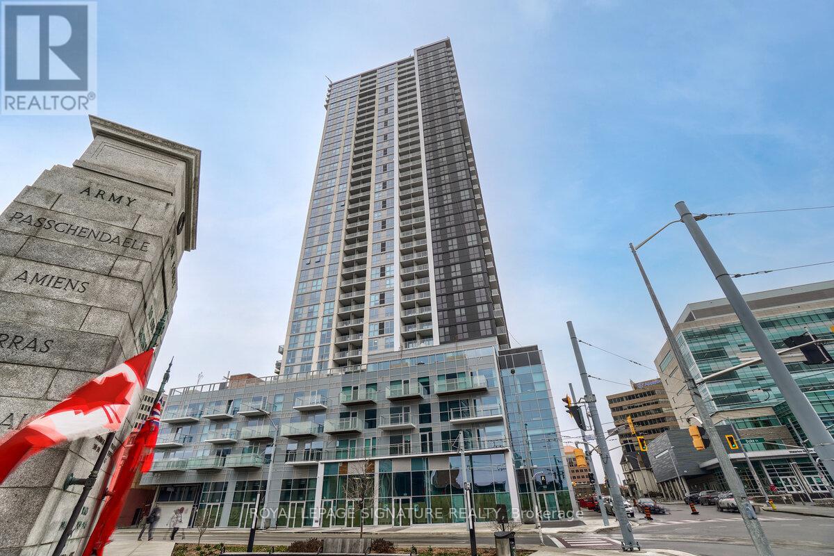 A tall building with a sign that reads "ARMY" in front of it.
