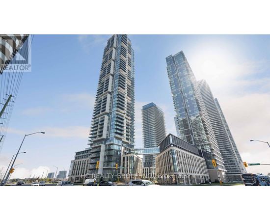 Two tall buildings stand next to each other in a city.