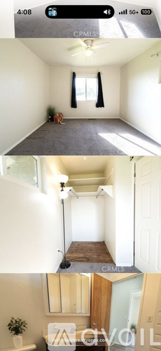A room with a window and a door is shown in the image.