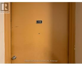 A door with a number 206 on it.
