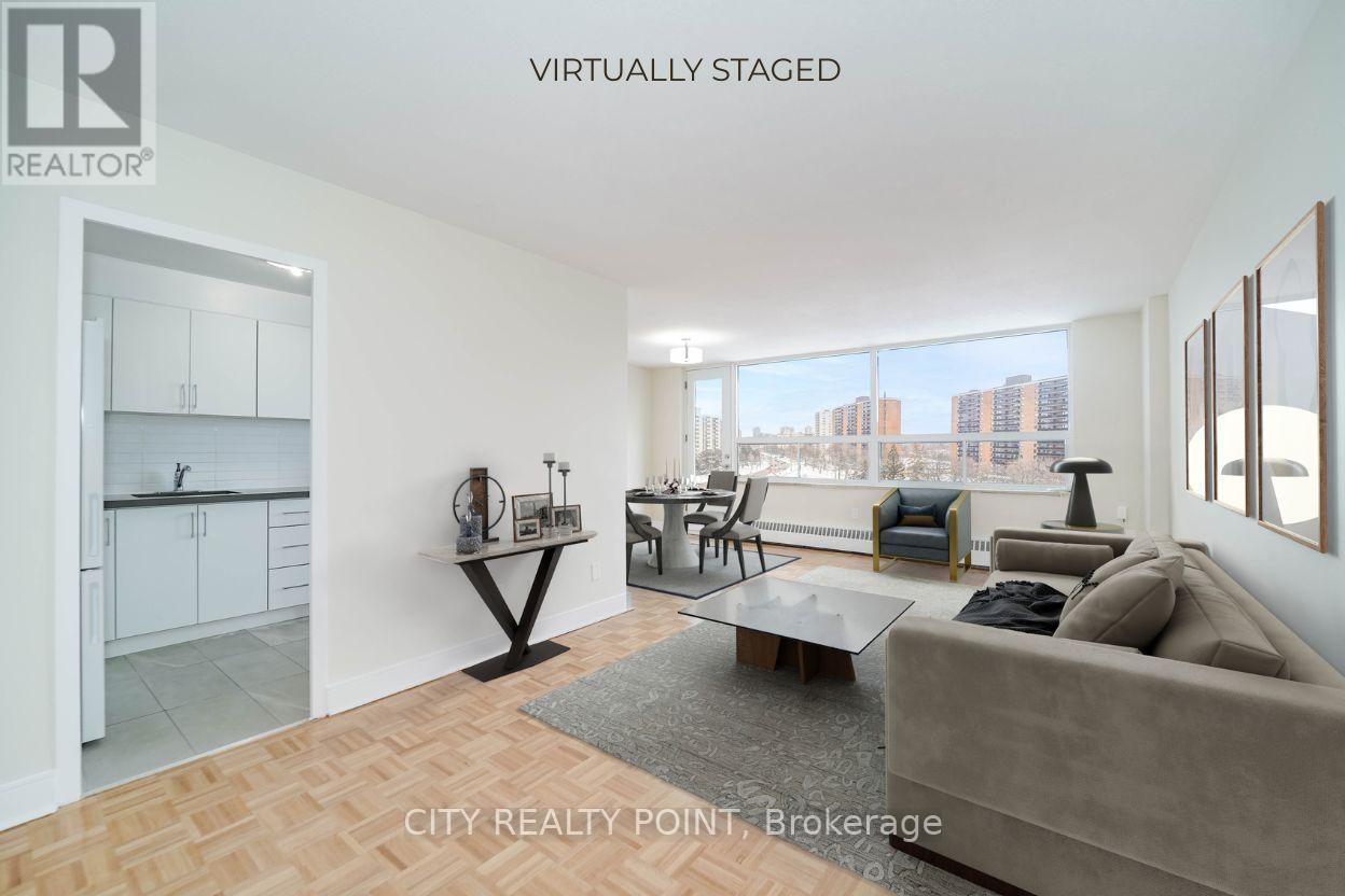 A virtual staging of a real estate property.