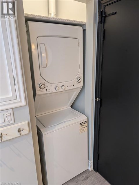 A dishwasher is installed in a kitchen.