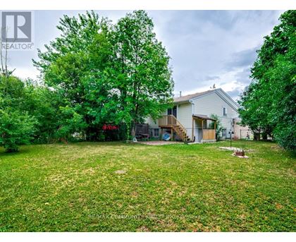 A house with a yard and trees in the background.