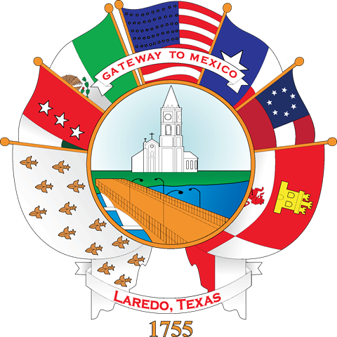 A graphic with a white church in the center and the words "Gateway to Mexico" above it.