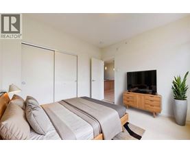 A bedroom with a bed, a television, and a plant.