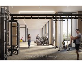 A gym with a man and woman working out.
