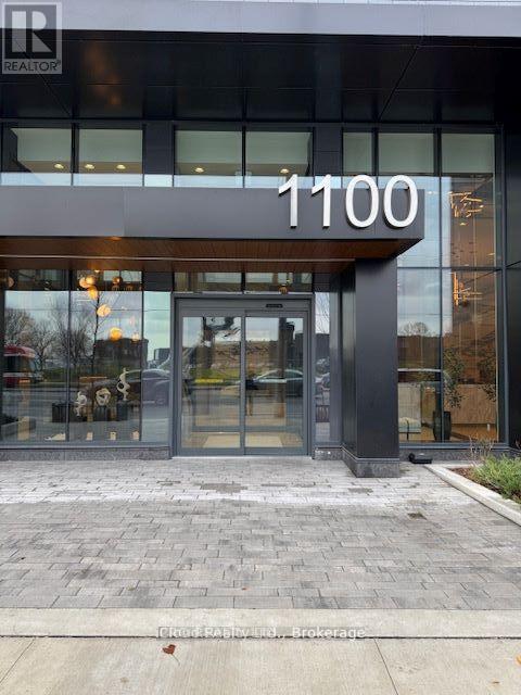 The front of a building with the number 1100 on it.