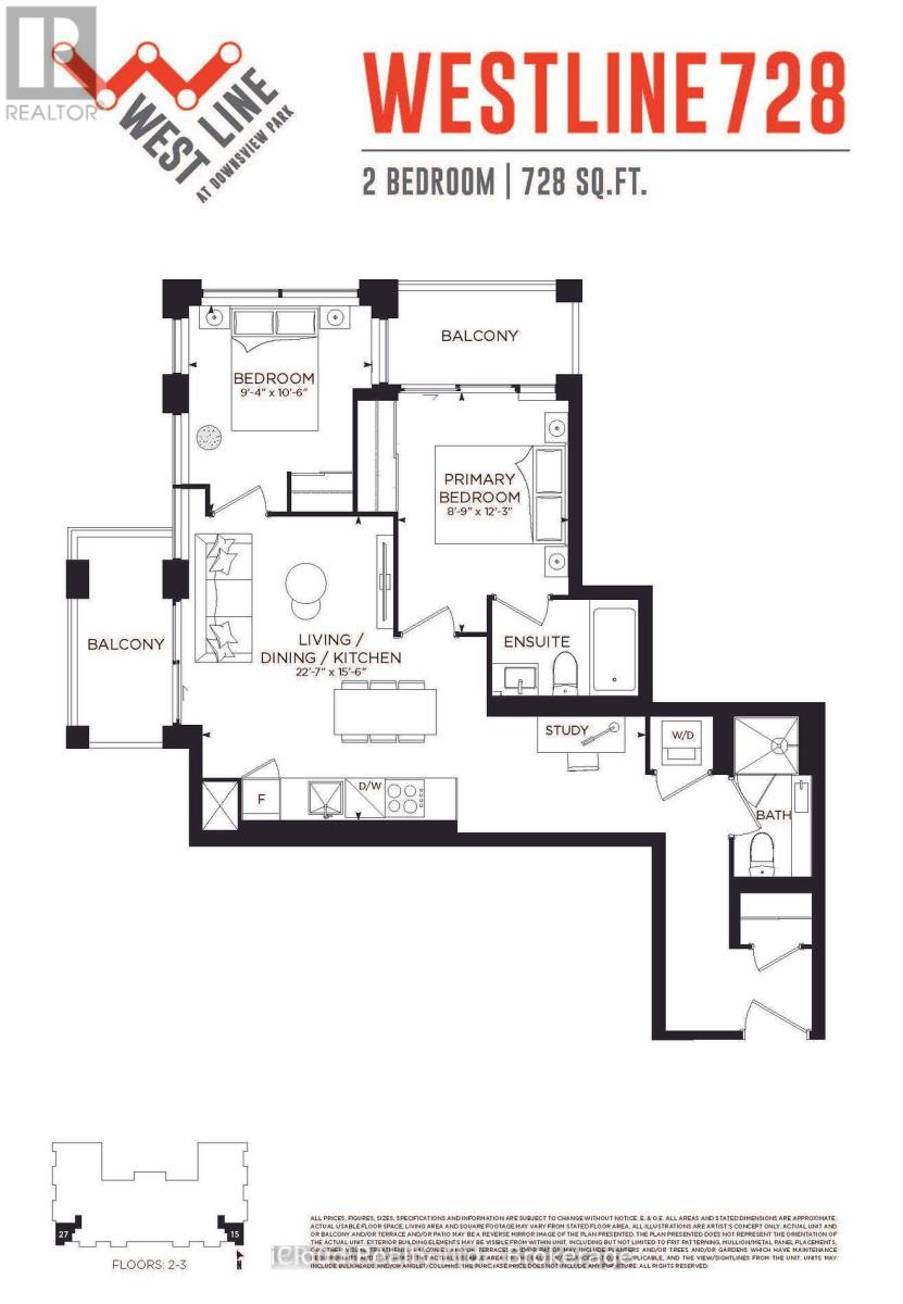 A black and white floor plan for a 2 bedroom apartment.