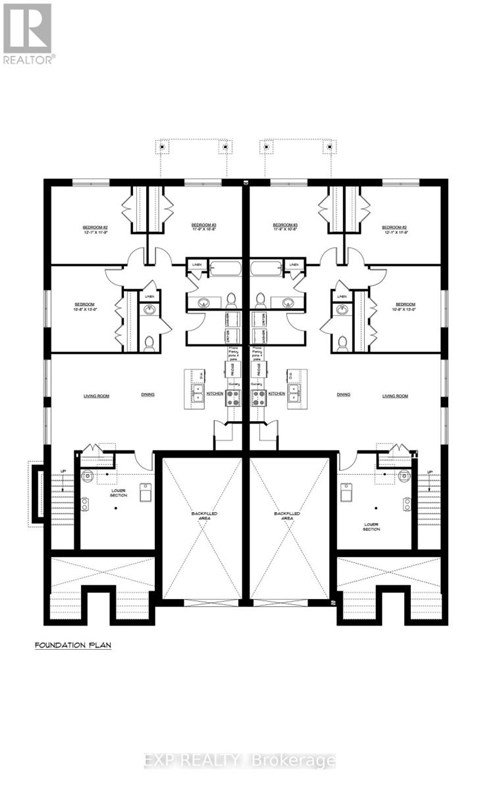 A black and white image of a floor plan for a building.