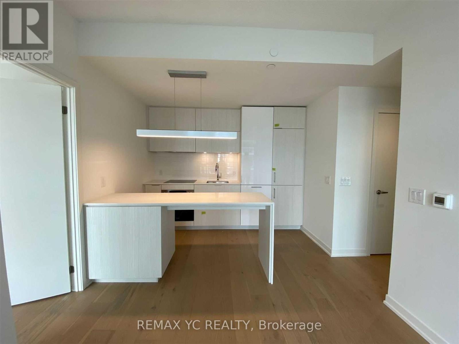 A white kitchen with a countertop and cabinets.