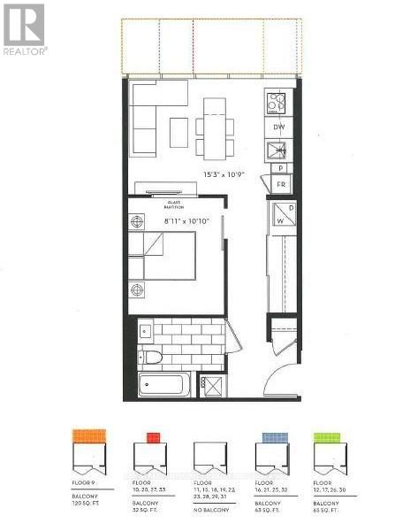 A floor plan for a property with a living room, kitchen, and three bedrooms.