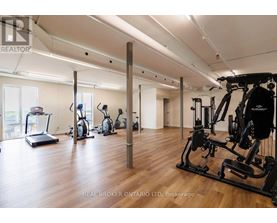 A gym with a variety of equipment including treadmills, stationary bikes, and weight machines.