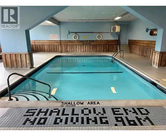 A pool with a shallow end and no diving allowed.