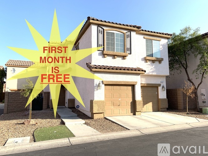 A house with a sign that says "FIRST MONTH IS FREE" in front of it.