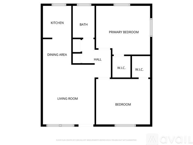 A floor plan of a house with a living room, dining area, kitchen, and multiple bedrooms.