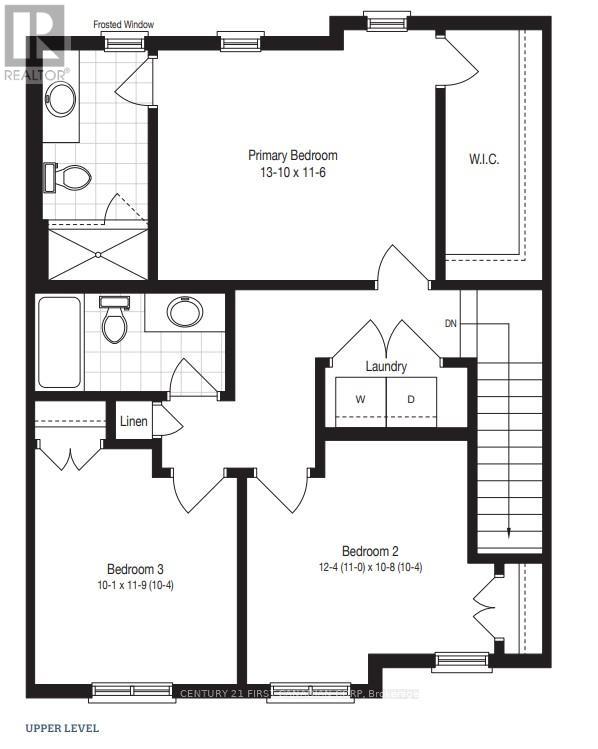 A floor plan of a house with a primary bedroom, a laundry room, and Bedroom 3.