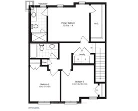 A floor plan of a house with a primary bedroom, a laundry room, and Bedroom 3.