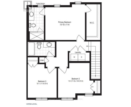 A floor plan of a house with a primary bedroom, a laundry room, and Bedroom 3.