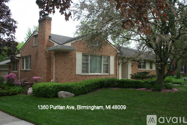 A house with the address 1360 Puritan Ave, Birmingham, MI 48009 is shown.