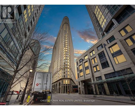 A tall building with the words Chestnut Park Real Estate Limited on the bottom.