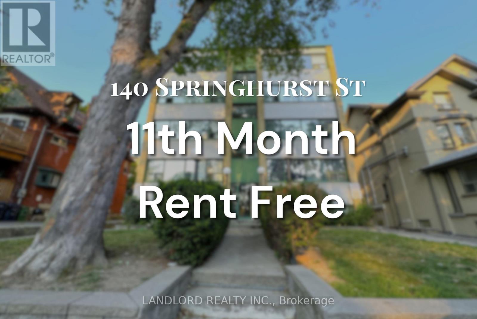 A sign advertising a 11th month rent free offer from Landlord Realty Inc.