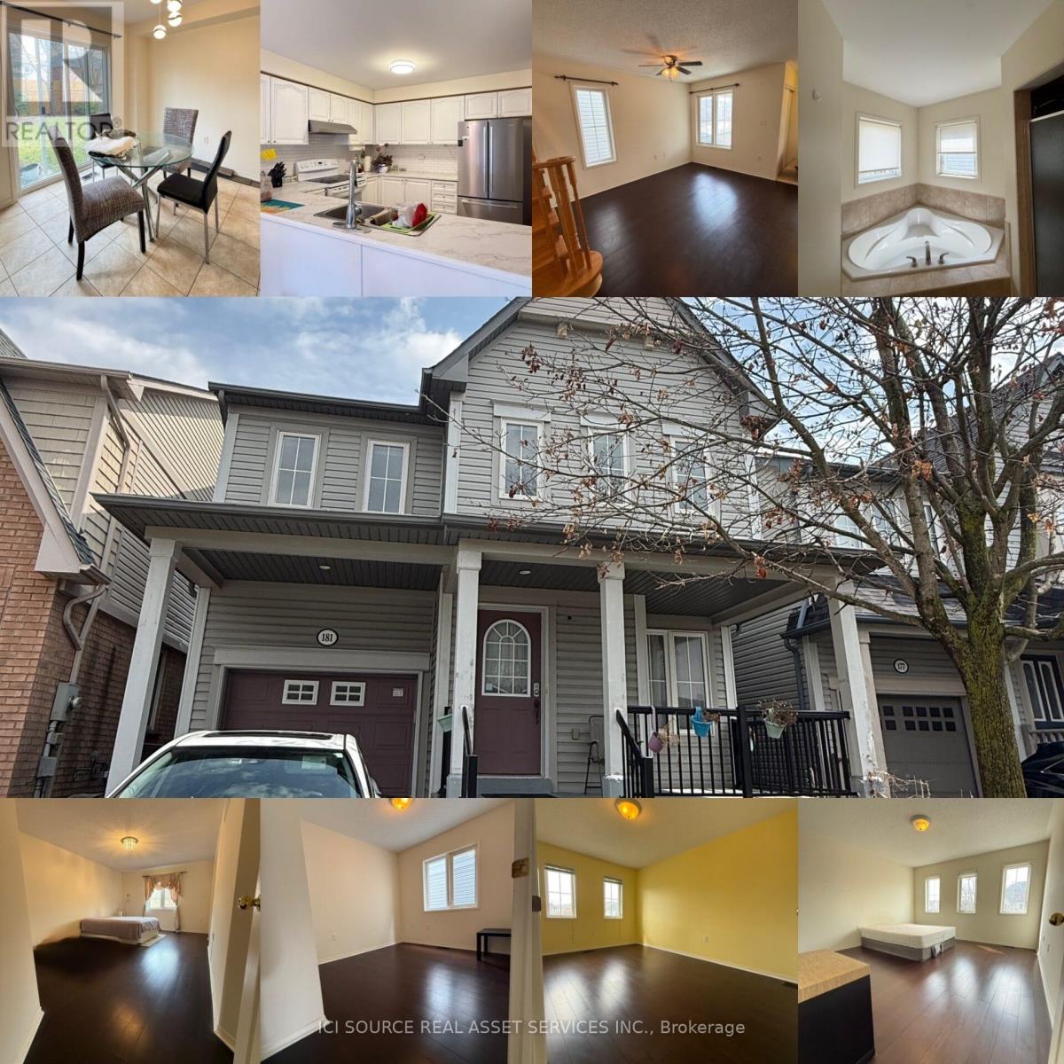 A collage of different house interiors and exteriors.