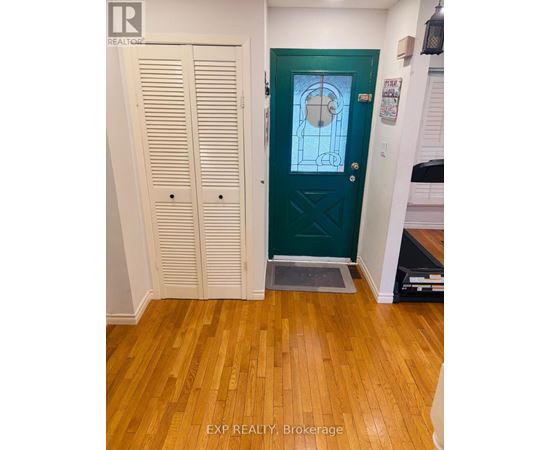 A green door with a glass window and a metal handle.