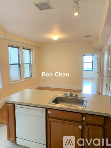 A kitchen with a washing machine and a sink.