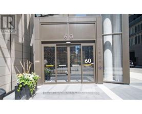 The entrance to a building with a glass door and a sign that reads "Element 60".