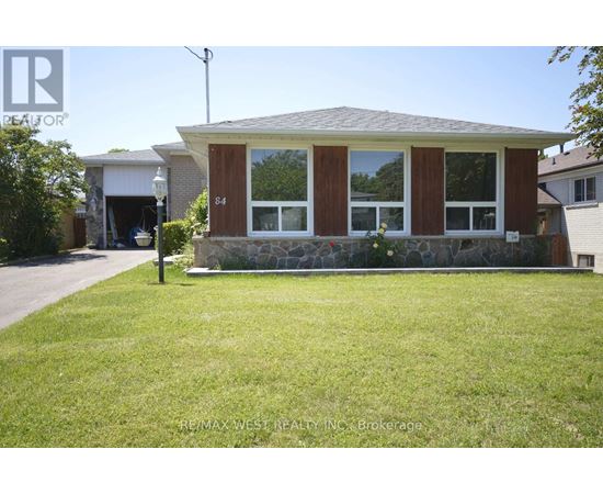 A house with a brown front door and windows is for sale.