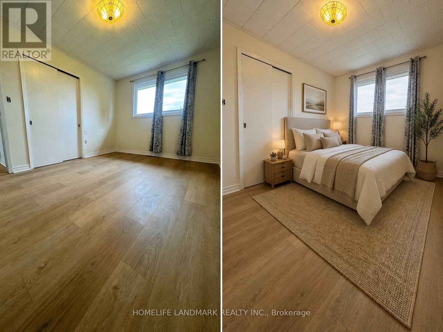 A bedroom with a bed and a window.