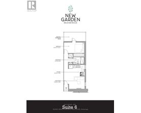 A floor plan for a suite in a building called New Garden Residences.