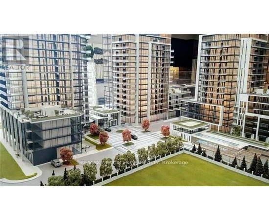 A brokerage office is located in a large building complex.